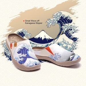 NWT UIN Women’s Comfortable Slipper/Great Wave off Kanagawa Slipper/US7